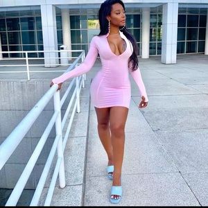 COPY - Pink Long Sleeve Dress